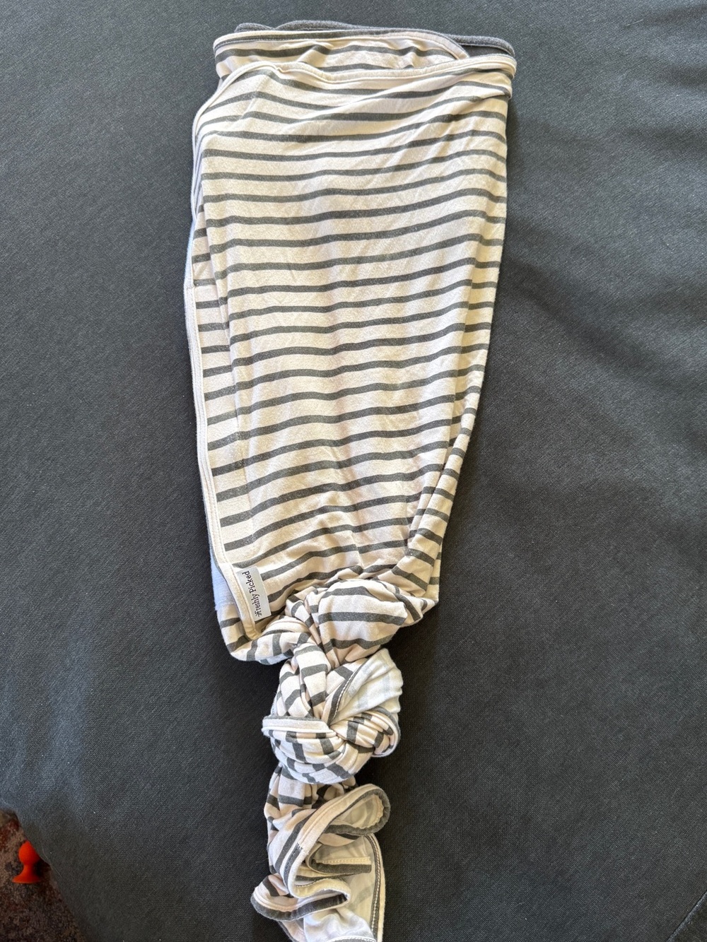 Striped Gray and White Kids Bottoms
